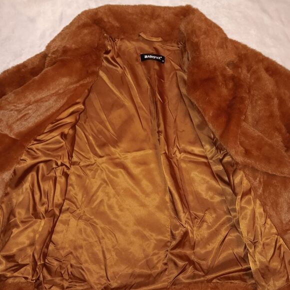 Allegra K faux fur cropped jacket with pockets - Picture 8 of 12